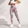 Dusty Rose Peonies and Silver Foliage for Yoga, Pilates, and Everyday Active Living Leggings - 5