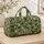 Sage Green Heart Leaf Vines for Peaceful Woodland Getaways and Weekend Travel Quilted Weekend Bag - 4