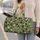 Sage Green Heart Leaf Vines for Peaceful Woodland Getaways and Weekend Travel Quilted Weekend Bag - 2