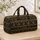 Black And Ivory Desert Geometric Bands For Sunlit Getaways And Everyday Travel Style Quilted Weekend Bag - 4
