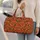 Terracotta Watermelon and Olive Leaf Rows for Sunny Summer Getaways and Picnic Escapes Quilted Weekend Bag - 2