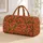 Terracotta Watermelon and Olive Leaf Rows for Sunny Summer Getaways and Picnic Escapes Quilted Weekend Bag - 1