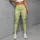 Soft Lime Green Wavy Lines for Yoga, Pilates, and Everyday Active Living Style Leggings - 5