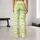 Soft Lime Green Wavy Lines for Yoga, Pilates, and Everyday Active Living Style Leggings - 10