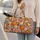 Pear Berry Daisy Orchard Picnic Motifs for Cozy Autumn Getaways and Countryside Escapes Quilted Weekend Bag - 2