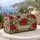 Vintage Poinsettia Candy Cane Florals for Cozy Holiday Travel and Festive Getaways Quilted Weekend Bag - 5