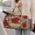 Vintage Poinsettia Candy Cane Florals for Cozy Holiday Travel and Festive Getaways Quilted Weekend Bag - 2