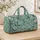 Seafoam Vine And Tiny Bloom Motifs For Breezy Coastal Getaways And Weekend Escapes Quilted Weekend Bag - 4