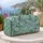 Seafoam Vine And Tiny Bloom Motifs For Breezy Coastal Getaways And Weekend Escapes Quilted Weekend Bag - 5