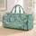 Seafoam Vine And Tiny Bloom Motifs For Breezy Coastal Getaways And Weekend Escapes Quilted Weekend Bag - 1