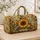 Sunny Sunflower Dragonfly Garden Blooms for Cheerful Weekend Getaways and Nature Lovers Quilted Weekend Bag - 4