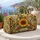 Sunny Sunflower Dragonfly Garden Blooms for Cheerful Weekend Getaways and Nature Lovers Quilted Weekend Bag - 5