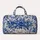 Cobalt Blue Rose And Snowy Pine Florals For Elegant Weekend Escapes And Holiday Travel Quilted Weekend Bag - 6