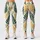 Golden Yellow And Forest Green Fern Leaves For Yoga Pilates And Everyday Wear Leggings - 3