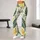 Golden Yellow And Forest Green Fern Leaves For Yoga Pilates And Everyday Wear Leggings - 10