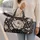Ivory Peony Blooms for Chic Travel, Weekend Getaways and Everyday City Escapes Quilted Weekend Bag - 2