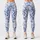 Blue And White Damask Florals For Yoga, Pilates, And Everyday Studio-To-Street Style Leggings - 3