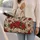 Poinsettia Candy Canes and Evergreen Sprigs for Festive Holiday Travel and Getaways Quilted Weekend Bag - 2