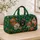 Jungle Dog Portraits with Tropical Flowers for Beach Days and Weekend Travel Getaways Quilted Weekend Bag - 4