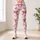 Coral and Blush Bow Motifs for Yoga, Pilates, Commuting and Everyday Errands Leggings - 4