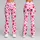 Pink Heart Motifs for Yoga, Pilates and Everyday Wear for Women Leggings - 9