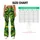Emerald Yellow Black Brushstrokes for Yoga Pilates and Casual Activewear Leggings - 7