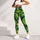 Emerald Yellow Black Brushstrokes for Yoga Pilates and Casual Activewear Leggings - 4