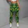 Emerald Yellow Black Brushstrokes for Yoga Pilates and Casual Activewear Leggings - 5