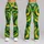 Emerald Yellow Black Brushstrokes for Yoga Pilates and Casual Activewear Leggings - 9