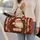 Vintage Santa Holly And Candy Stripes For Cozy Christmas Holiday Getaways Quilted Weekend Bag - 2