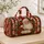 Vintage Santa Holly And Candy Stripes For Cozy Christmas Holiday Getaways Quilted Weekend Bag - 4