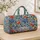 Cobalt Botanical Watermelon Foliage for Sunny Beach Days and Relaxed Weekend Getaways Quilted Weekend Bag - 4