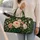 Emerald Garden Roses for Poolside Escapes and Relaxed Weekend Getaways for Her Travel Quilted Weekend Bag - 2