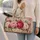 Blush Peony and Sage Florals for Weekend Getaways, Beach Days and Everyday Travel Quilted Weekend Bag - 2