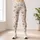 Soft Taupe Cat Paw Motifs for Relaxed Pilates, Yoga, and Everyday Casual Wear Leggings - 4