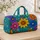 Oversized Rainbow Wildflowers for Alpine Getaways, Sunny Escapes and Road Trips Quilted Weekend Bag - 4