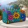 Oversized Rainbow Wildflowers for Alpine Getaways, Sunny Escapes and Road Trips Quilted Weekend Bag - 5