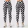 Black White Checkerboard With Cute Cat Faces for Yoga Pilates and Everyday Wear Leggings - 3