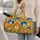 Cheerful Cat Faces with Sunny Polka Dots for Beach Days and Weekend Getaway Adventures Quilted Weekend Bag - 2