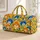 Cheerful Cat Faces with Sunny Polka Dots for Beach Days and Weekend Getaway Adventures Quilted Weekend Bag - 1