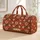 Terracotta Daisy And Olive Leaf Rows For Relaxed Weekend Getaways And Garden Lovers Quilted Weekend Bag - 1