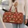 Terracotta Daisy And Olive Leaf Rows For Relaxed Weekend Getaways And Garden Lovers Quilted Weekend Bag - 2