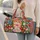 Sweet Strawberry Kitten with Floral Bows for Springtime Getaways and Gift Giving Quilted Weekend Bag - 2