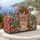 Sweet Strawberry Kitten with Floral Bows for Springtime Getaways and Gift Giving Quilted Weekend Bag - 5