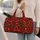 Red Holly, Candy Cane and Snowflake Motifs for Festive Christmas Holiday Getaways Quilted Weekend Bag - 2