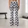 Monochrome Hand-Drawn Zigzag Style for Yoga, Pilates, and Everyday Wear for Women Leggings - 10
