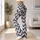 Monochrome Hand-Drawn Zigzag Style for Yoga, Pilates, and Everyday Wear for Women Leggings - 12