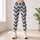 Monochrome Hand-Drawn Zigzag Style for Yoga, Pilates, and Everyday Wear for Women Leggings - 4
