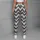 Monochrome Hand-Drawn Zigzag Style for Yoga, Pilates, and Everyday Wear for Women Leggings - 4