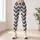 Monochrome Hand-Drawn Zigzag Style for Yoga, Pilates, and Everyday Wear for Women Leggings - 6